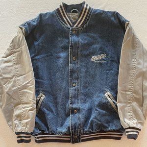 Vintage 1990’s Snapple Natural Beverages Ice Tea Denim Jacket Size Medium/Large